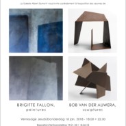 Exposition de peintures de Brigitte Fallon et de sculptures de Bob Van der Auwera